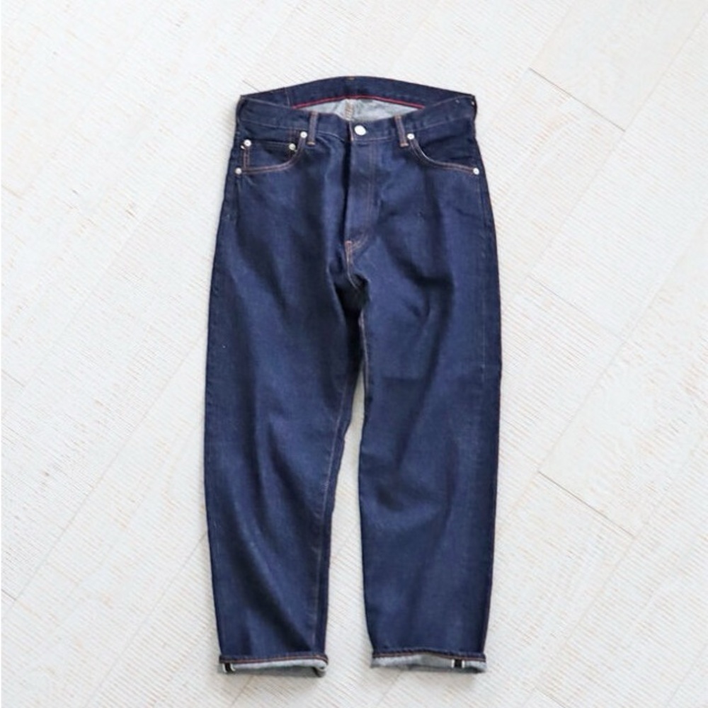 ORIDINARY FITS LOOSE ANKLE DENIM PANTS - ONE WASH